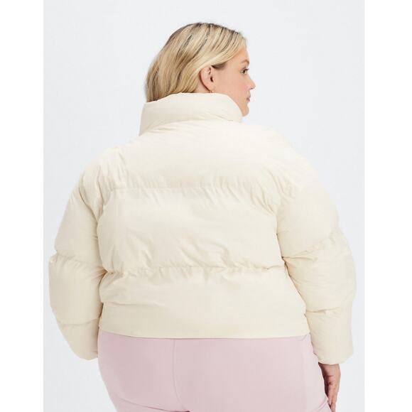 Fabletics Puffer Wander Cropped Womens Jacket Size XXL color: Egret NWT - Picture 5 of 16